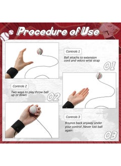 Jerify Jerify 60 Pcs Wrist Return Ball, Rubber, 1.85 Inches, Suitable for Adults, Ideal for Baseball and Rebound Exercise  - Image 3