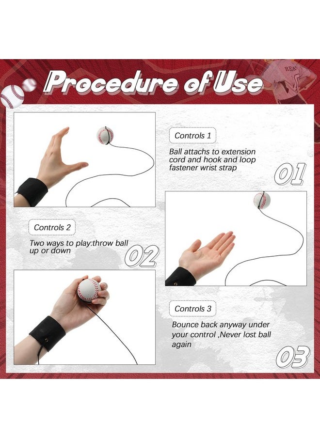 Jerify - Jerify 60 Pcs Wrist Return Ball, Rubber, 1.85 Inches, Suitable for Adults, Ideal for Baseball and Rebound Exercise - Image 1