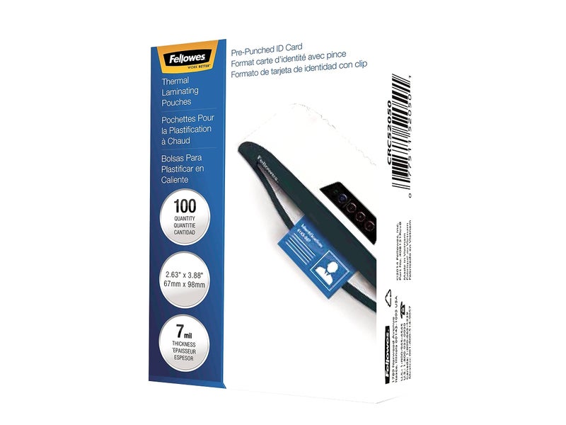 Fellowes 52050, Glossy Pouches - ID Tag Punched, 7 mil, 100 Pack - Image 3