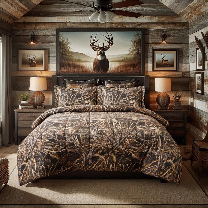 VISI-ONE Realtree Max-5 Camo Queen 3 Piece Comforter Set â€“ All-Season Lightweight, Breathable Microfiber Bedding, Farmhouse Rustic DÃ©cor for Mancave, Cabin, Lodge, Camping, Outdoor & Modern Spaces - Image 2