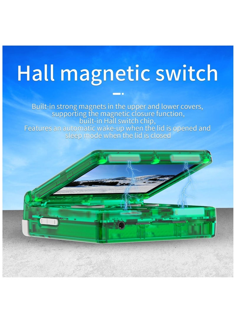 أنبيرنيك وحدة تحكم ألعاب محمولة RG35XXSP مع بطاقة TF سعة 64 جيجابايت وألعاب محملة مسبقًا 5532 وحدة تحكم ألعاب محمولة بشاشة 3.5 بوصة وبطارية 3300 مللي أمبير في الساعة وواي فاي 5G وبلوتوث عالي الدقة أخضر شفاف - Image 3