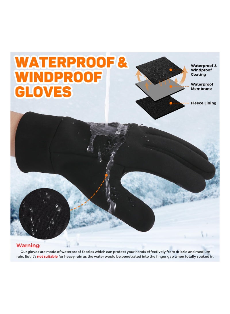 Winter Gloves for Men and Women - Touchscreen Waterproof Thermal Cycling Gloves for Cold Weather (14°F) - Ideal for Running, Hiking, Climbing, Biking, and Driving (Size M) - Image 4