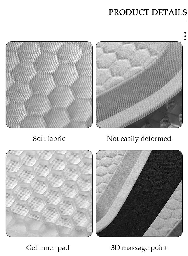 DUNISO وسادة مقعد السيارة لوسادة مقعد جل، وسادة مقعد تبريد مع كرسي مكتب غير قابل للانزلاق وسادة مقعد جل للمنزل كرسي متحرك وسادة ناعمة ومسامية تناسب السيارة وسيارات الدفع الرباعي والشاحنات الصغيرة - Image 4