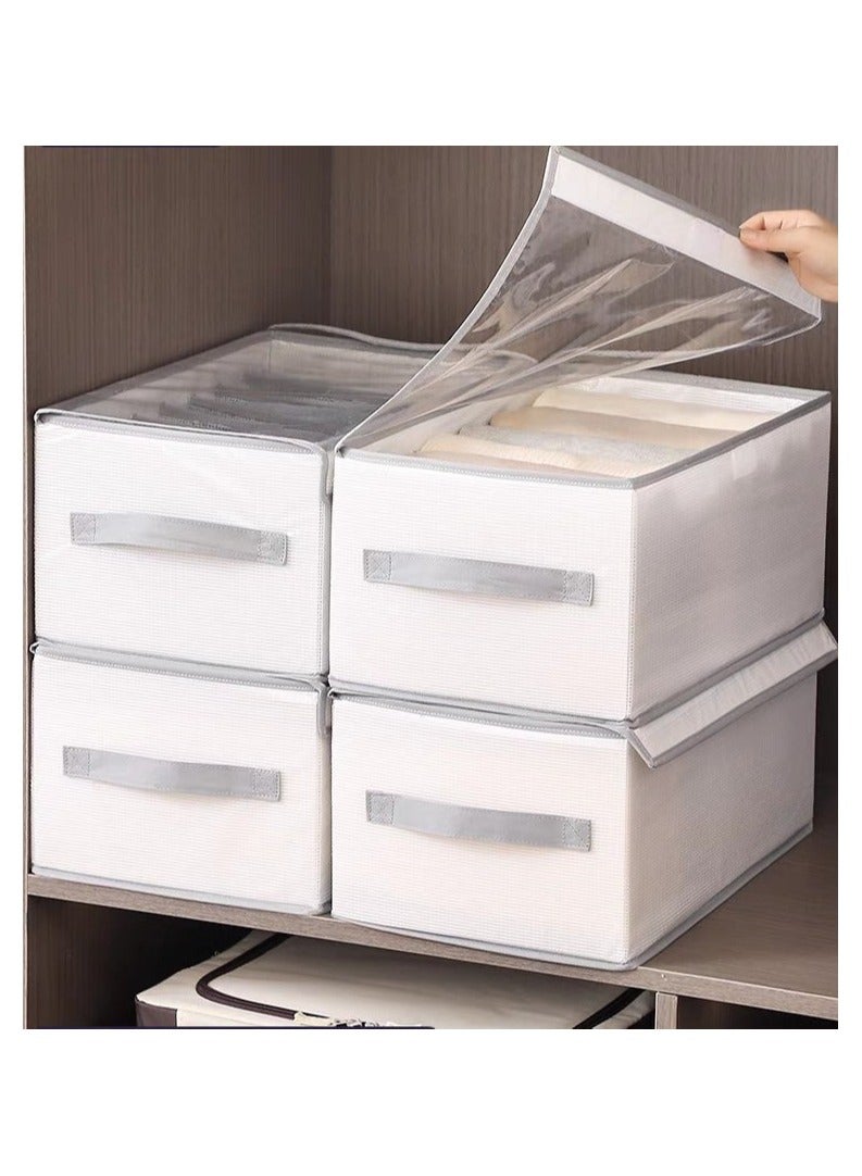 Clothes And Trousers Organizer With A 9-Section Foldable Cover, Made Of Fabric  - Image 1