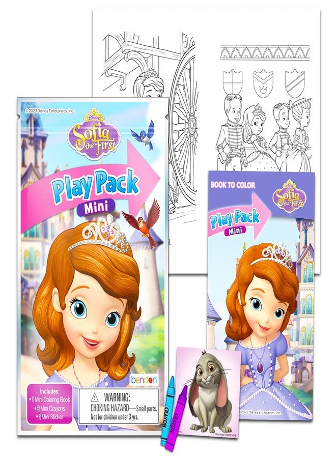 Sofia The First Disney Sofia the First Birthday Party Favors Set - Bundle with 24 Sofia Play Packs | Mini Coloring Books and Stickers for Goodie Bags (Disney Jr Sofia the First Party Supplies) - Image 2
