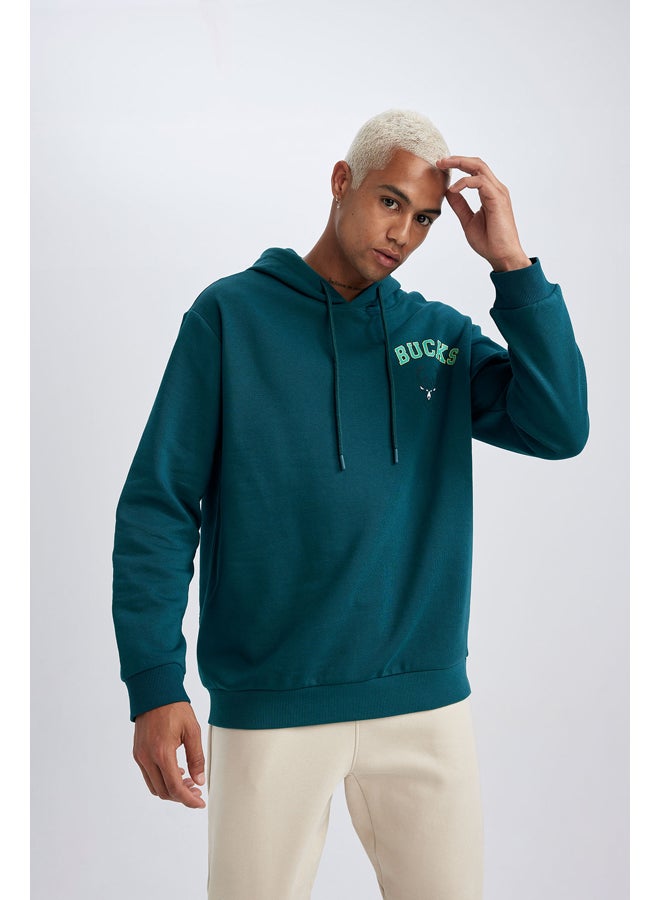 DeFacto Man Standart Fit Hooded Long Sleeve Knitted Sweat Shirt - Image 5