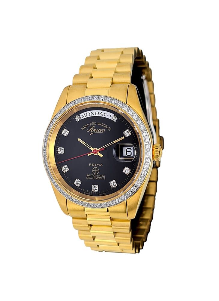 West End Watch Co West End Watch Co Shiny Black Dial Automatic Movement Stainless Steel Watch For Men 6829_35_2900R2_Db 37 mm  - Image 1