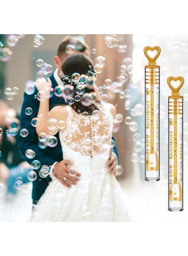 Shappy 100 Pcs Wedding Bubble Wands Bulk Mini Wedding Party Bubbles Wedding Party Favors Small Bubbles Wands for Wedding Adults Novelty Gifts (Wedding) - Image 2