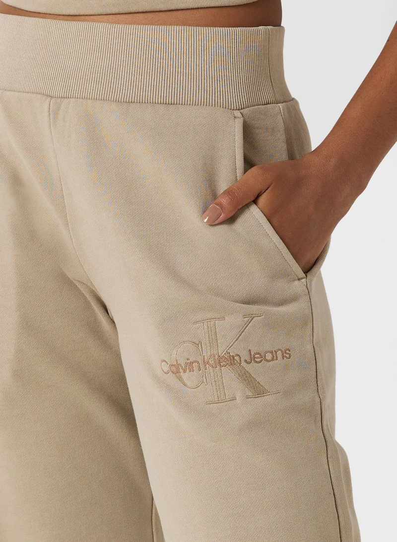 Calvin Klein Jeans Logo Cuffed Bottom Sweatpants