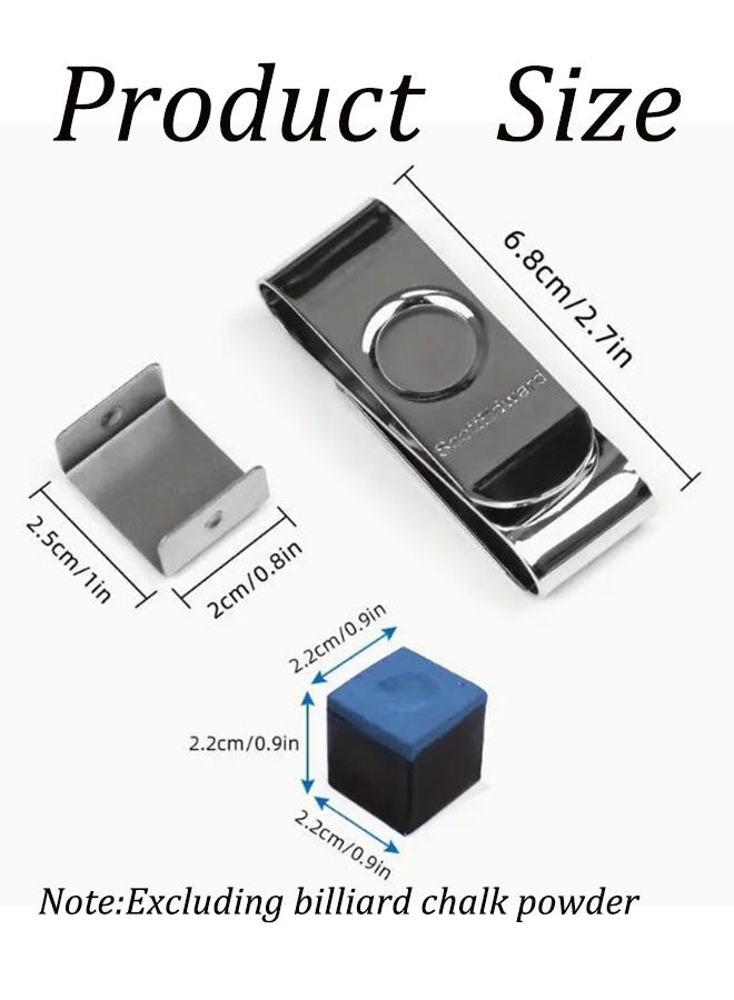 مشبك طباشير بلياردو مغناطيسي قوي من الفولاذ المقاوم للصدأ  حامل طباشير سنوكر متين معدات رياضية احترافية مثالية لمحبي البلياردو تدريبات صالة البلياردو مسابقات الأندية التدريب اليومي - Image 3