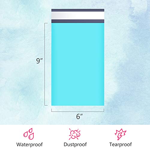 UCGOU Poly Mailers 6x9 Inch Teal 200 Pack Mini #1 Shipping Bags Strong Mailing Envelopes Thick Self Seal Adhesive Waterproof and Tear Proof Boutique Postal Small Business for Jewelry and More - Image 2