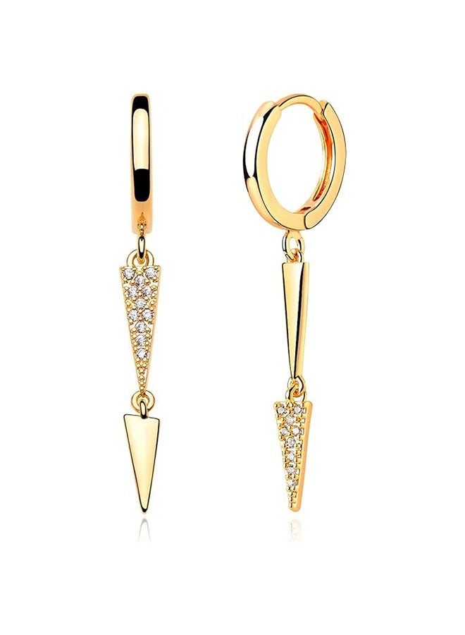 Mevecco Women Gold Huggie Hoop Earrings Dangle Drop 14K Gold Filled Small Boho Beach Simple Delicate Handmade Hypoallergenic Jewelry Gift - Image 1