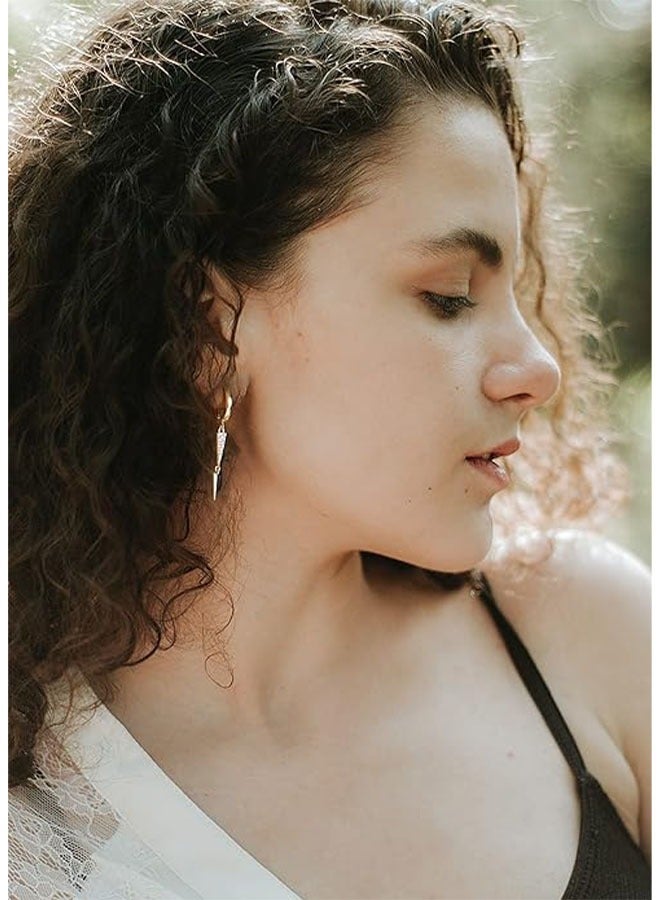 Mevecco Women Gold Huggie Hoop Earrings Dangle Drop 14K Gold Filled Small Boho Beach Simple Delicate Handmade Hypoallergenic Jewelry Gift - Image 3