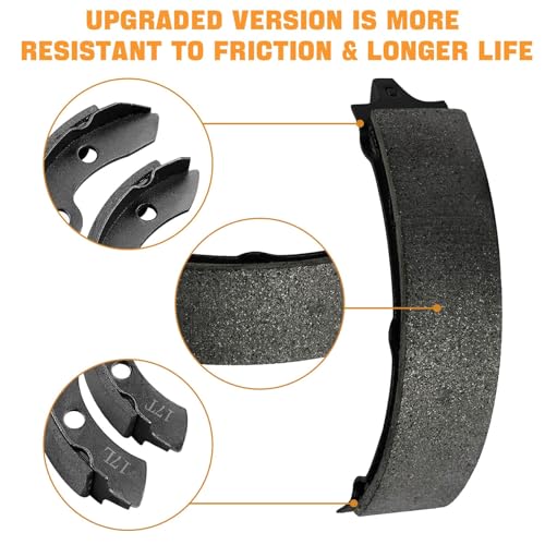 MOSNAI Club Car Brake Shoes for Club Car DS Precedent G&E 1995-Up Golf Cart Replacement Brake Shoes OEM 1018232-01 Club Car Brake Pads Automatic Adjusting (4PCS 2 Short & 2 Long) - Image 4