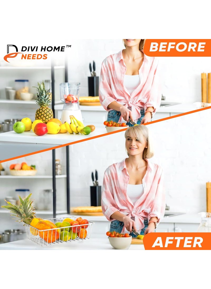 DIVI HOME DIVI HOME Dish Drainer Platform BasketDish Drainer for Kitchen Stainless Steel Silver Size Big  - Image 3