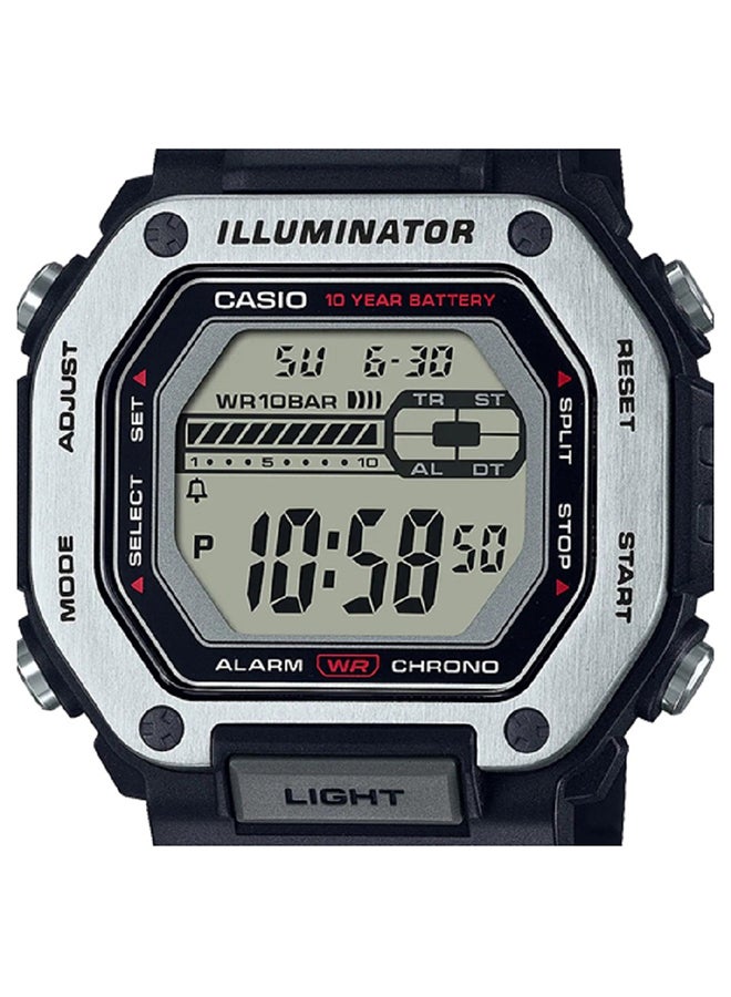 CASIO Men Watch -Digital Oversized Framed Clear Dial Resin Band Mwd-110H-1Avdf. - Image 4