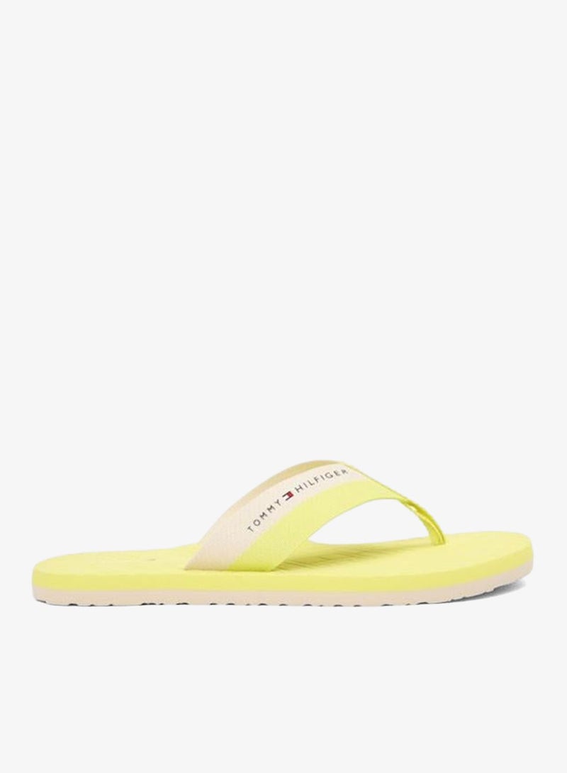 TOMMY HILFIGER Webbing Strap Flag Embossed Flip-Flops - Image 1