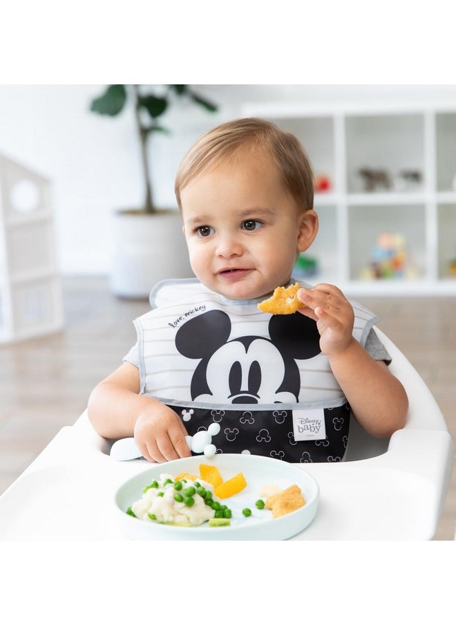 BUMKiNs Bumkins Disney Baby and Toddler Plate and Spoon Set, Silicone Dish for Babies and Kids, Baby Led Weaning, Children Feeding Supplies, Microwave Safe, Platinum Silicone, Ages 6 Months Up, Mickey Mouse  - Image 2