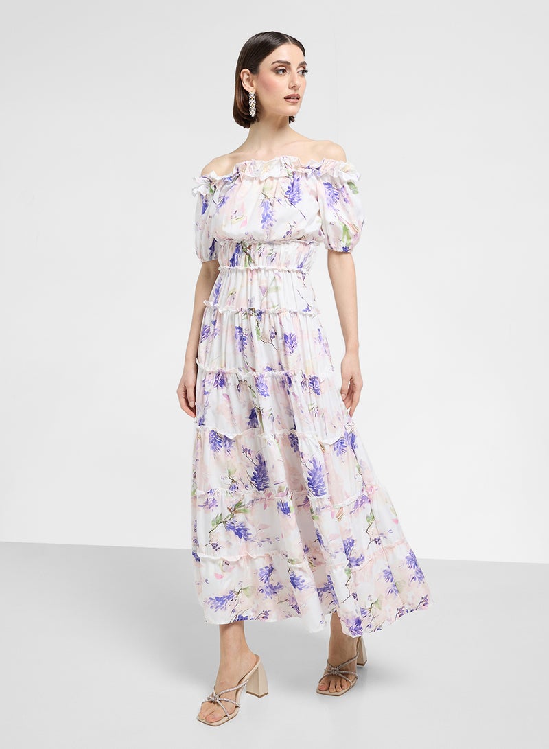 ايلا فستان زهري مكشوف الكتفين - Image 4