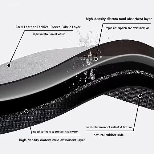 Gvnd Rubber Kitchen Mat Anti-Slip Waterproof Soft Diatomite Mat Floor Mat Oil-Proof Long Kitchen Carpet Bathroom Floor Mat Long Carpet Rug - Image 4