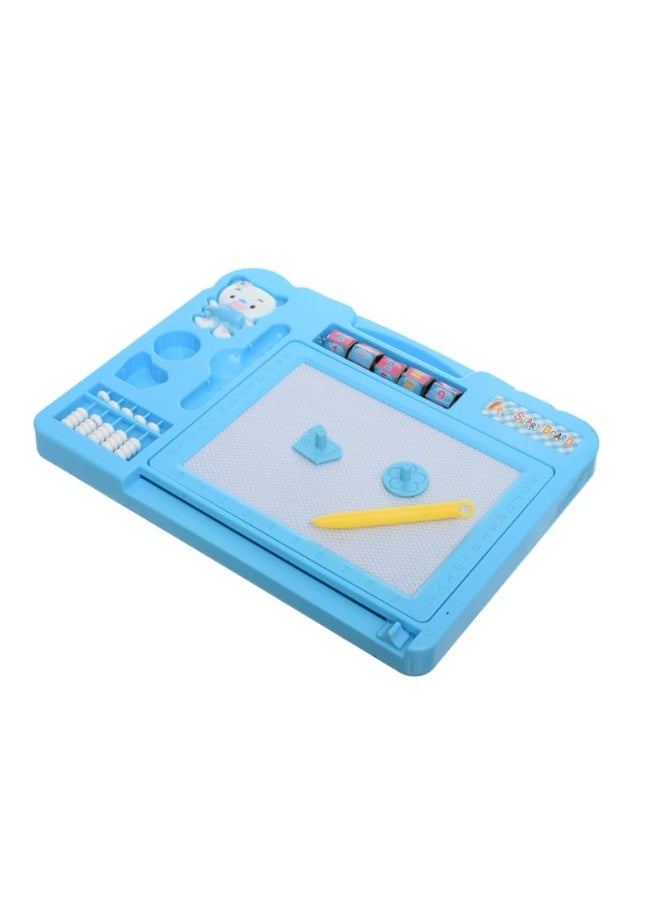Plastic Magnetic Erasable Drawing And Writing Board With Creative Educational Operations Aiming To Teach Children All Mathematical Skills - Blue - Image 3