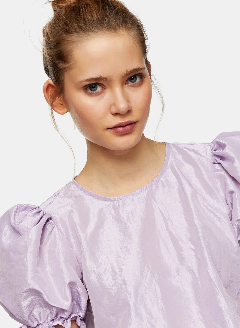 TOPSHOP Puff Sleeve Top