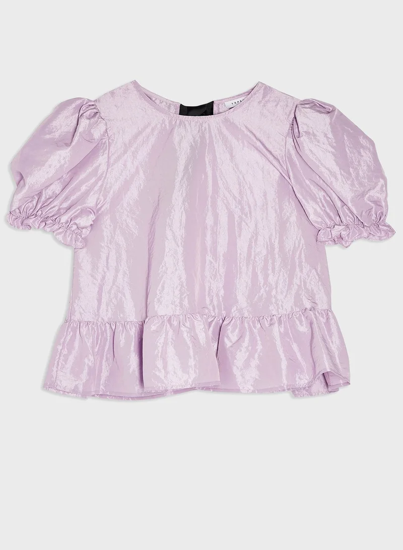 TOPSHOP Puff Sleeve Top