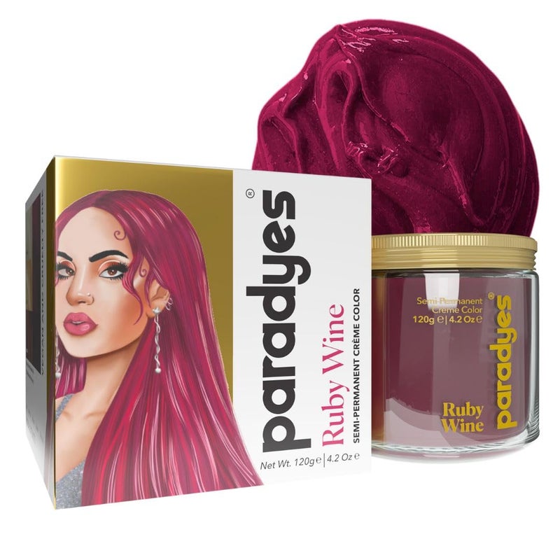Paradyes صبغة شعر باراديس توب أب شبه دائمة بلون نبيذ الياقوت 120 جرام - Image 1