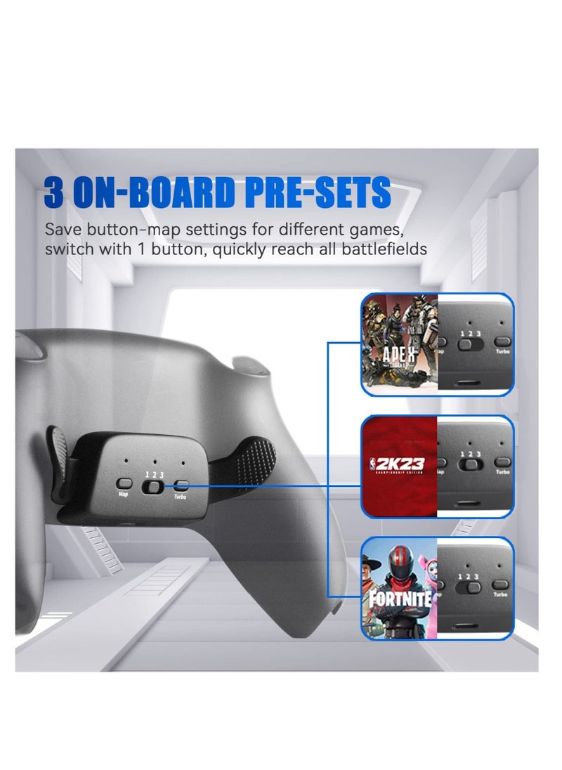 Captaintech - PS5 Controller Back Button Attachment, with Turbo Function, Back Paddles Kit with Mapping Function for PS5 Controller Model BDM-010 & BDM-020 (Controller NOT Included) - Image 1