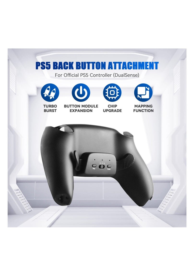Captaintech PS5 Controller Back Button Attachment, with Turbo Function, Back Paddles Kit with Mapping Function for PS5 Controller Model BDM-010 & BDM-020 (Controller NOT Included)  - Image 4