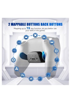 Captaintech PS5 Controller Back Button Attachment, with Turbo Function, Back Paddles Kit with Mapping Function for PS5 Controller Model BDM-010 & BDM-020 (Controller NOT Included)  - Image 5