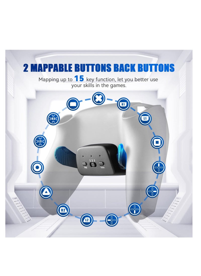 Captaintech PS5 Controller Back Button Attachment, with Turbo Function, Back Paddles Kit with Mapping Function for PS5 Controller Model BDM-010 & BDM-020 (Controller NOT Included)  - Image 5