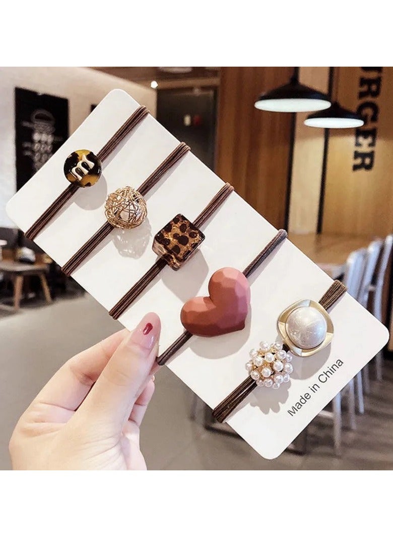 Goolsky New set of headbands to tie hair, rubber bands, temperament balls, hair ropes, hair ties, popular hair accessories, heavy industry headbands - Image 1