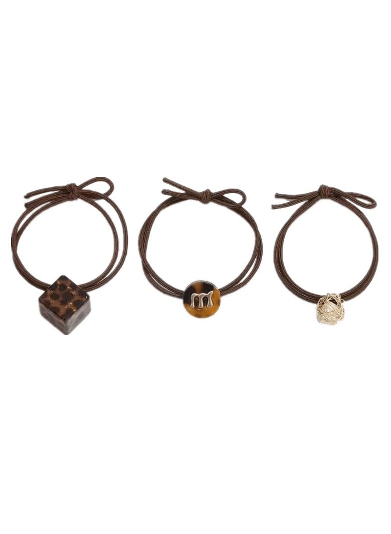 Goolsky New set of headbands to tie hair, rubber bands, temperament balls, hair ropes, hair ties, popular hair accessories, heavy industry headbands - Image 3