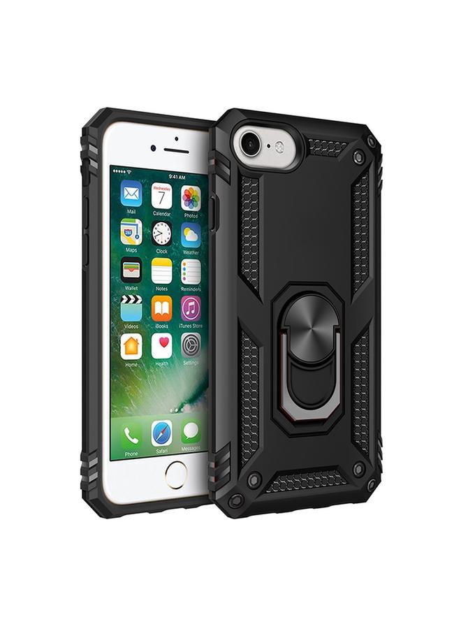 S-TOP Case For iPhone SE 2022 / SE 2020 Shockproof TPU + PC Protective Case with 360 Degree Rotating Holder - Image 1