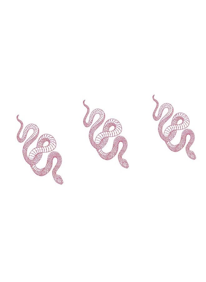 Yeahgoshopping 3 Sheets Realistic Big Size Red Snake Waterproof Temporary Tattoo Stickers For Women Men Body Art Waist Decals Fake Tattoo - Image 1