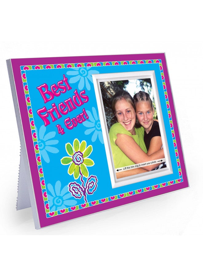 Expressly Yours! Photo Expressions Expressly Yours! Best Friend Picture Frame - Best Friends 4-Ever Bright and Colorful Gift for Your Bestie - Easy-Load Photo - Sized for Tabletop 8.25 x 7 Inches - Holds 3.5 x5 Photo. - Image 1
