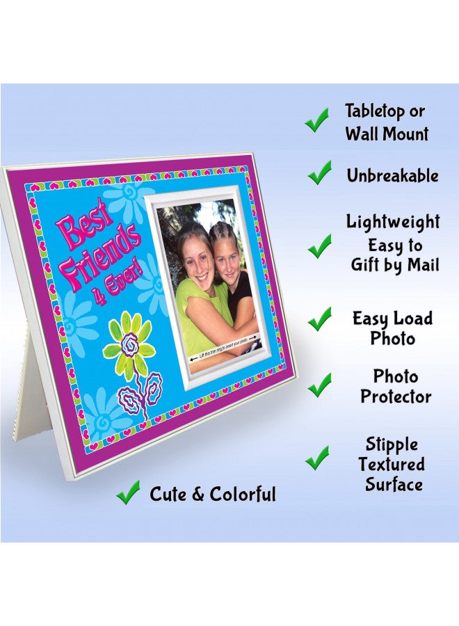 Expressly Yours! Photo Expressions Expressly Yours! Best Friend Picture Frame - Best Friends 4-Ever Bright and Colorful Gift for Your Bestie - Easy-Load Photo - Sized for Tabletop 8.25 x 7 Inches - Holds 3.5 x5 Photo. - Image 2