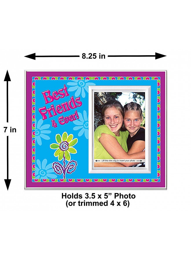 Expressly Yours! Photo Expressions Expressly Yours! Best Friend Picture Frame - Best Friends 4-Ever Bright and Colorful Gift for Your Bestie - Easy-Load Photo - Sized for Tabletop 8.25 x 7 Inches - Holds 3.5 x5 Photo. - Image 3