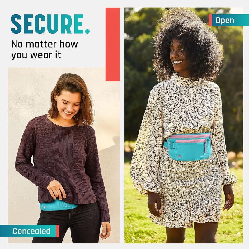 Alpha Keeper Hidden Travel Money Belt - RFID Blocking Waist Wallet & Passport Holder for Women and Men, Anti-Theft Slim Security Pouch - Image 3