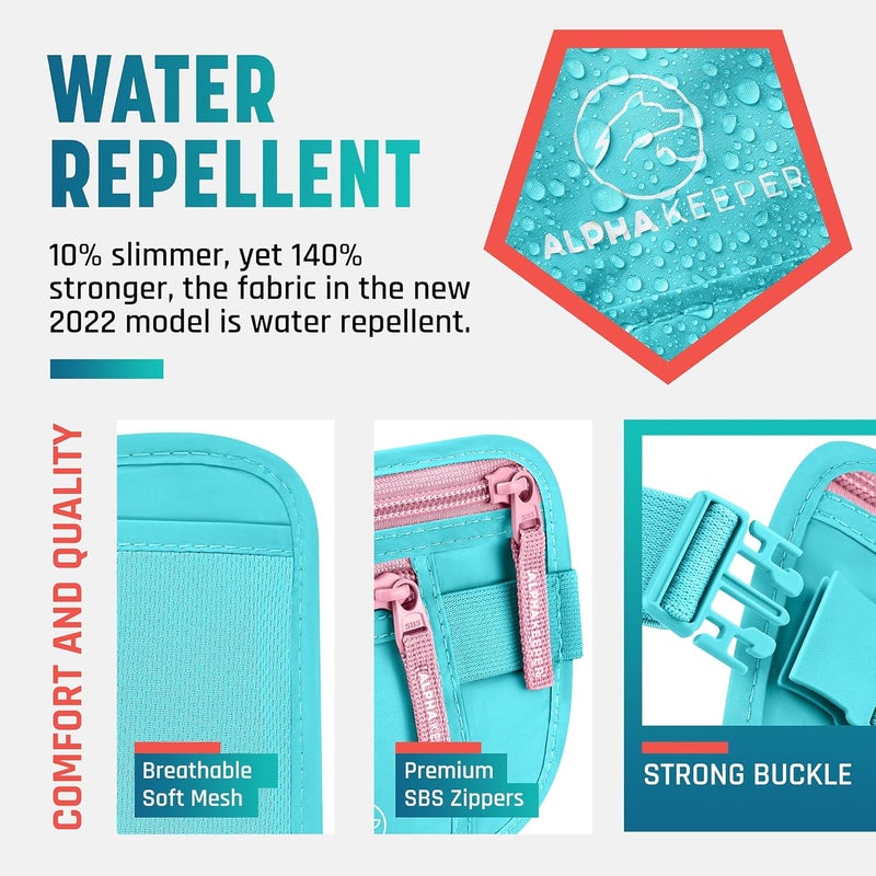 Alpha Keeper Hidden Travel Money Belt - RFID Blocking Waist Wallet & Passport Holder for Women and Men, Anti-Theft Slim Security Pouch - Image 4