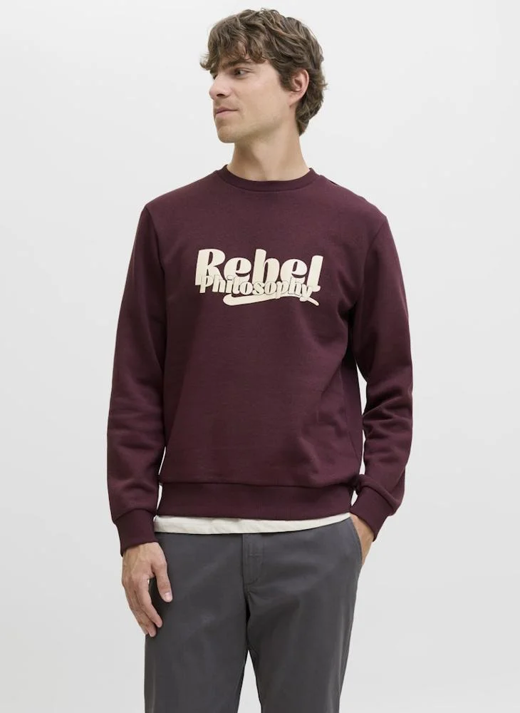 JJ Rebel Graphic Regular Fit Crew Neck Sweatshirt