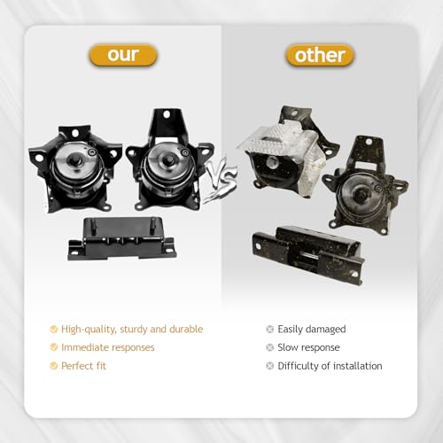 Mardarth Set of 3, Front Left & Right Engine Motor Mount & Trans Mount Compatible with 2014-2018 Sliverado Sierra 1500 V8, 2015-2020 Escalade Suburban Tahoe Yukon XL 4WD, Replace OE: 84175582, 84175583, A2638 - Image 4