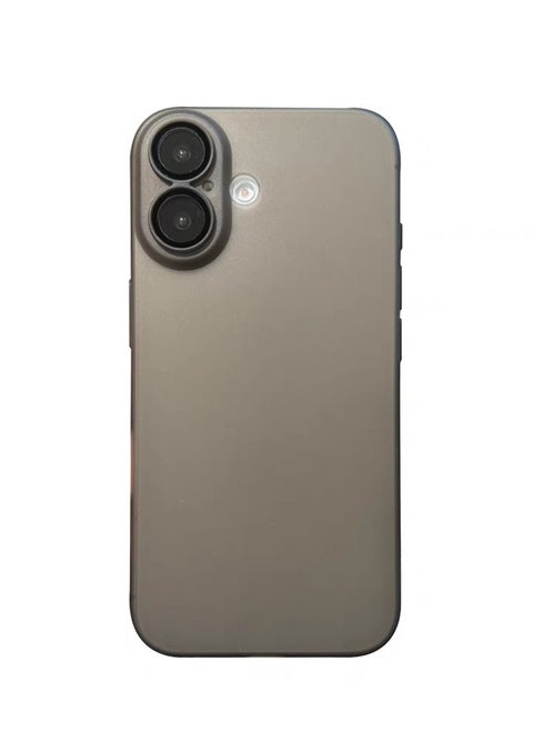iPhone 16 case with strong back protection for the mobile phone. iPhone 16 mobile phone case made of strong and luxurious PC/TPU.  Mobile iphone cover supports wireless charging MagSafe. Gray