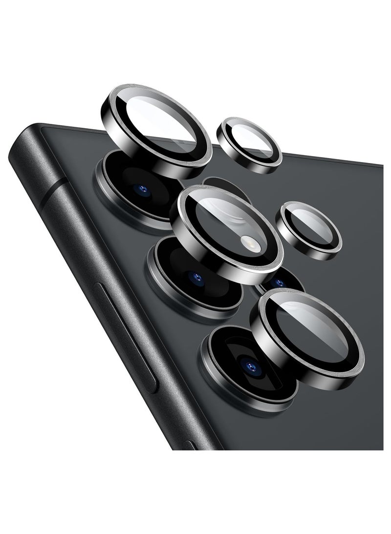 Samsung Galaxy S24 Ultra Camera Lens Protector, Individual Lens Protectors, Scratch-Resistant Ultra-Thin Tempered Glass with Aluminum Edging, Galaxy S24 Ultra Case Friendly, 1 Set, Black - Image 1