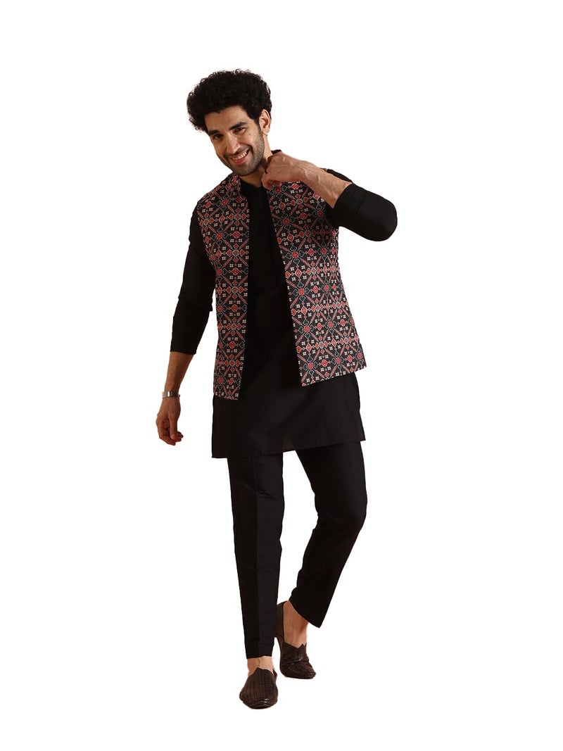 KISAH Kurta Pajama Set for Men with Modi Jacket – Ethnic Kurta for Man | Wedding Dress Set & Traditional Outfit - Image 1