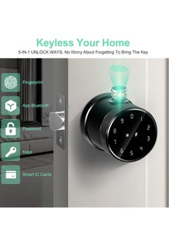 KASTWAVE Fingerprint Door Lock with App Smart Door Lock Keypad Door Lock Biometric Door Lock Smart Knob for Bedrooms, Cloakroom, Apartments Offices, Hotels, Airbnb  - Image 4