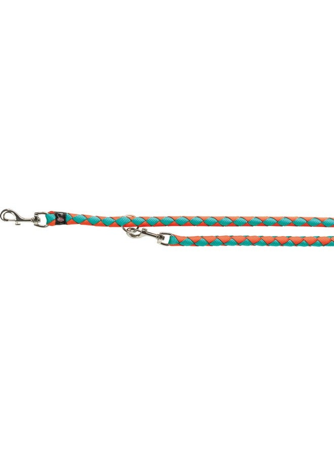 Trixie Cavo Adjustable Dog Leash Rope For Walking, Training, L-Xl, 2M Long, Papaya/Ocean - Image 1