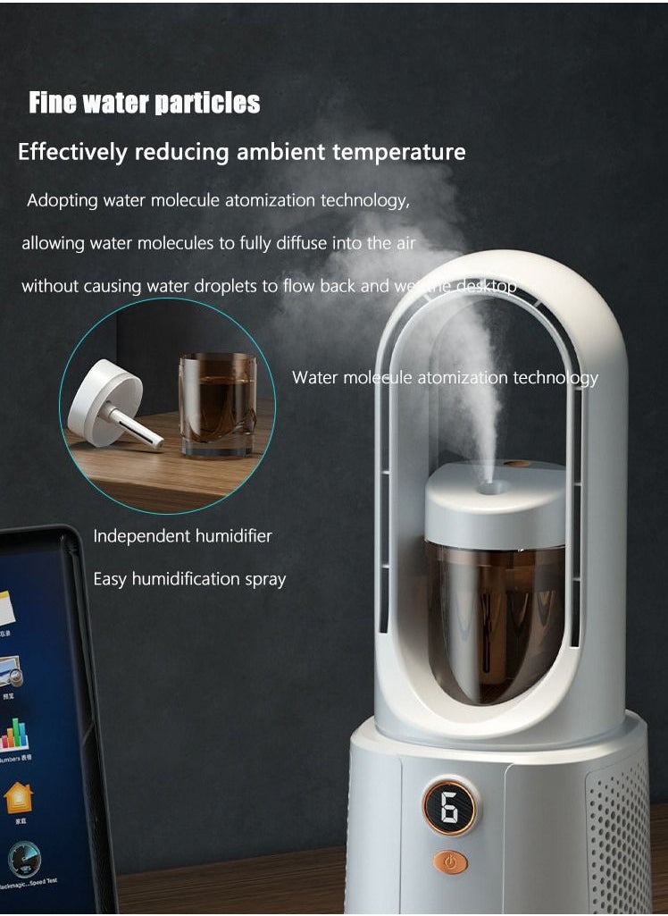 Arabest - Bladeless Fan, Air Conditioning Fan, USB Desktop Silent Vertical Circulating Fan - Image 1