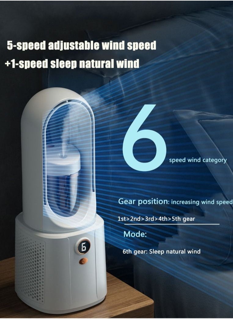 Arabest - Bladeless Fan, Air Conditioning Fan, USB Desktop Silent Vertical Circulating Fan - Image 1